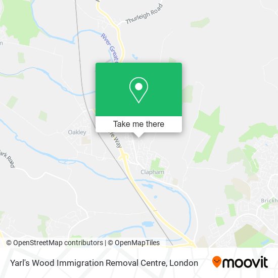 Yarl's Wood Immigration Removal Centre map
