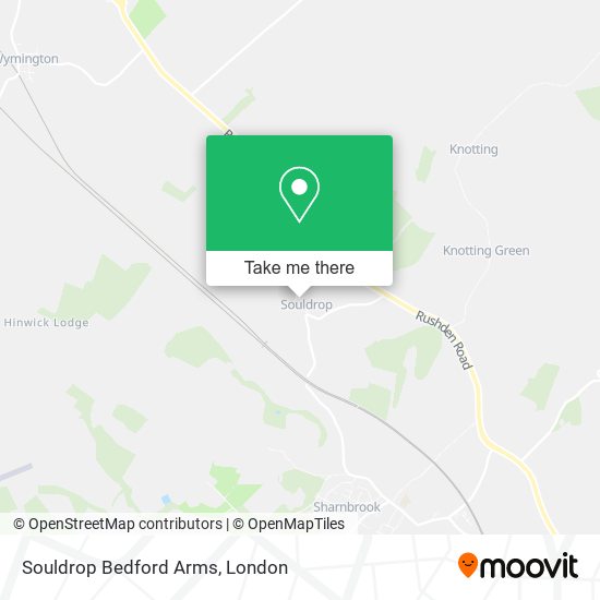 Souldrop Bedford Arms map