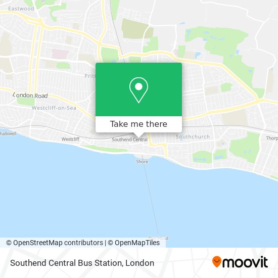 Southend Central Bus Station map