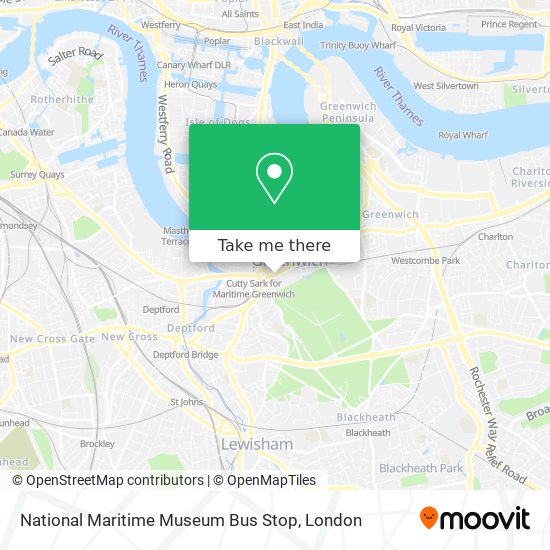 National Maritime Museum Bus Stop map