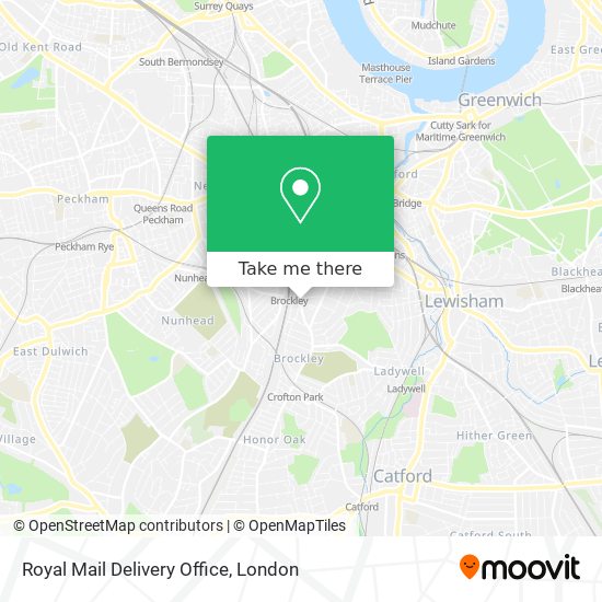Royal Mail Delivery Office map