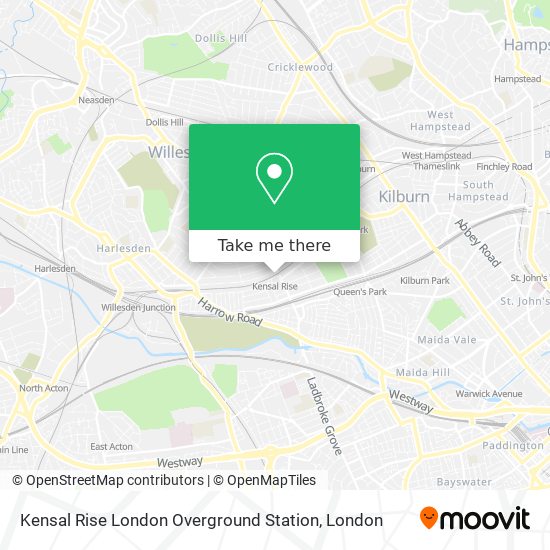 Kensal Rise London Overground Station map