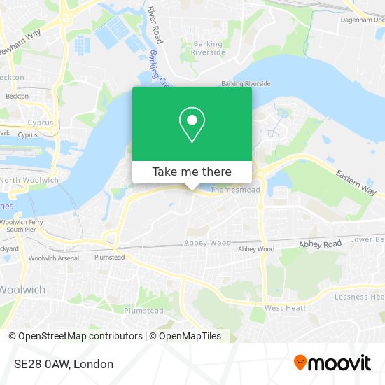SE28 0AW map
