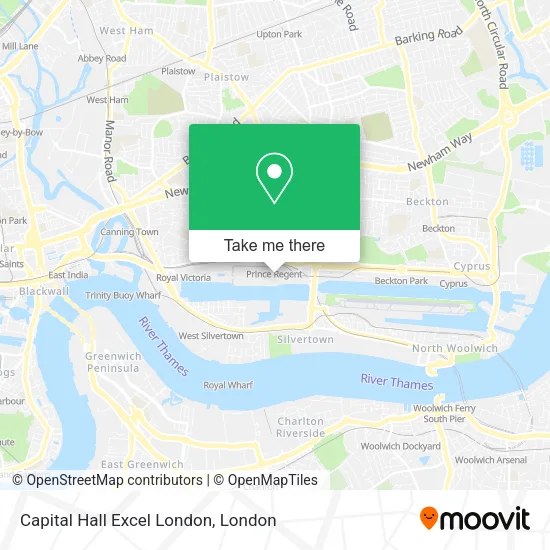 Capital Hall Excel London map