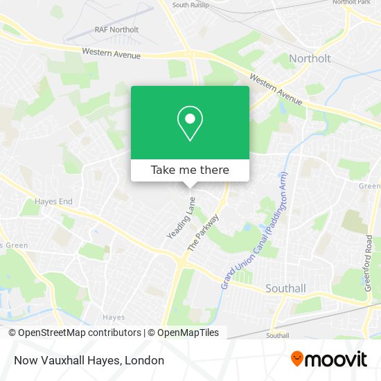 Now Vauxhall Hayes map