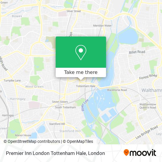 Premier Inn London Tottenham Hale map