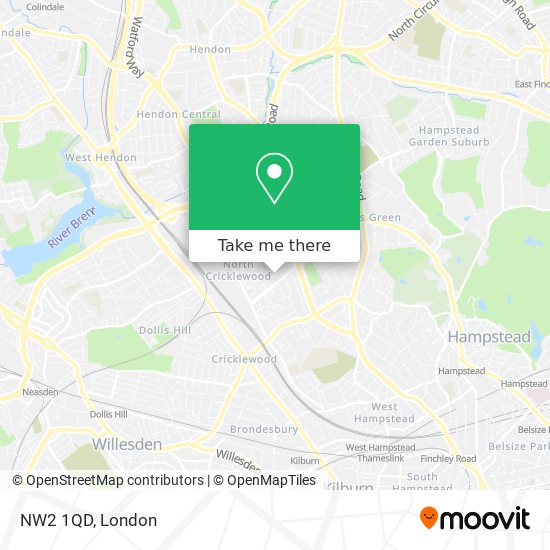 NW2 1QD map
