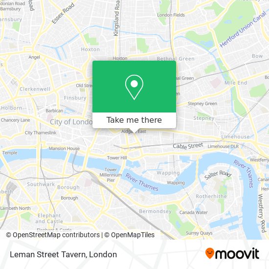 Leman Street Tavern map