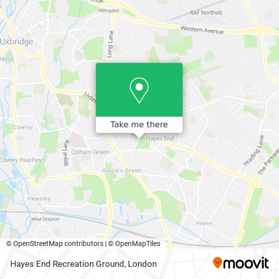 Hayes End Recreation Ground map
