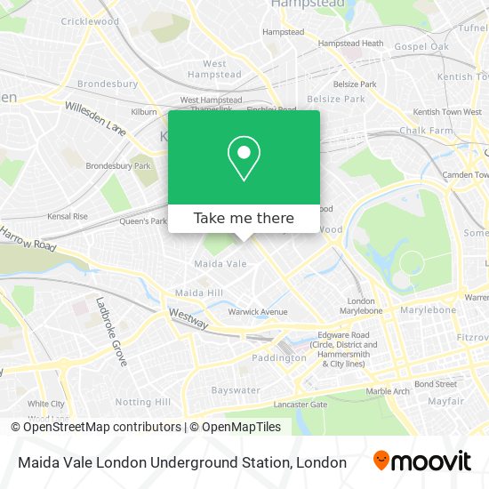 Maida Vale London Underground Station map