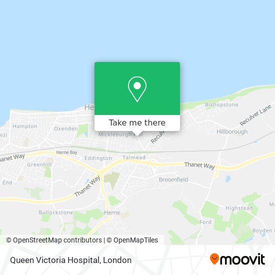 Queen Victoria Hospital map
