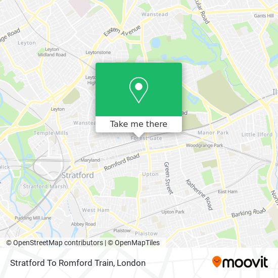 Stratford To Romford Train map