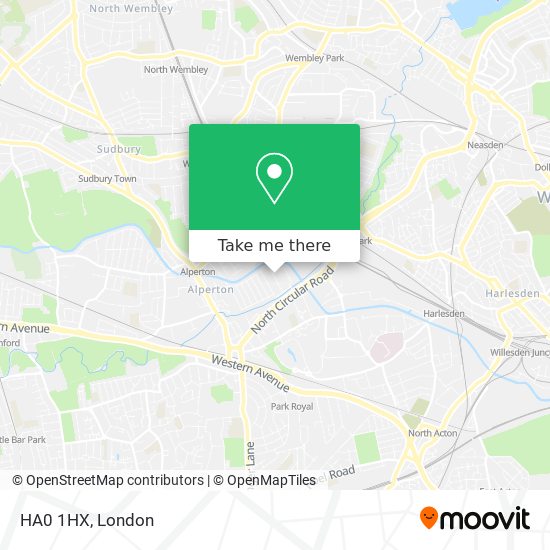 HA0 1HX map