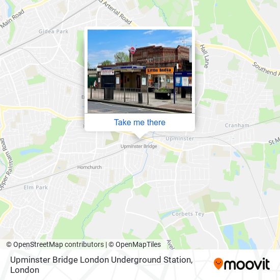 Upminster Bridge London Underground Station map