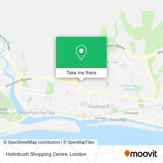 How to get to Holmbush Shopping Centre in ShorehamBySea by bus or train?