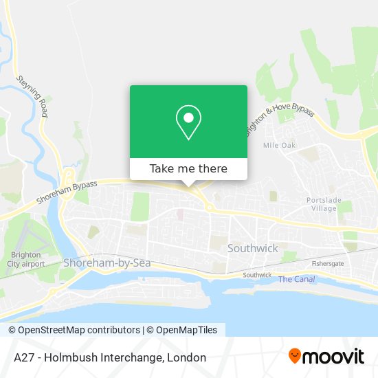 A27 - Holmbush Interchange map