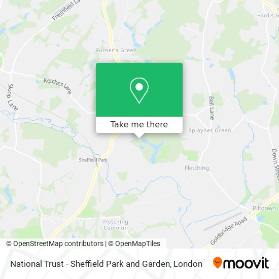 National Trust - Sheffield Park and Garden map