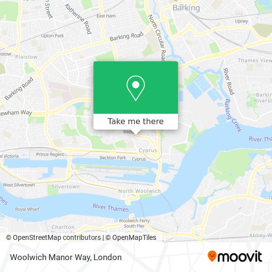 Woolwich Manor Way map
