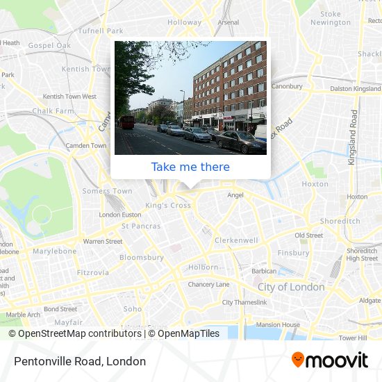 Pentonville Road map