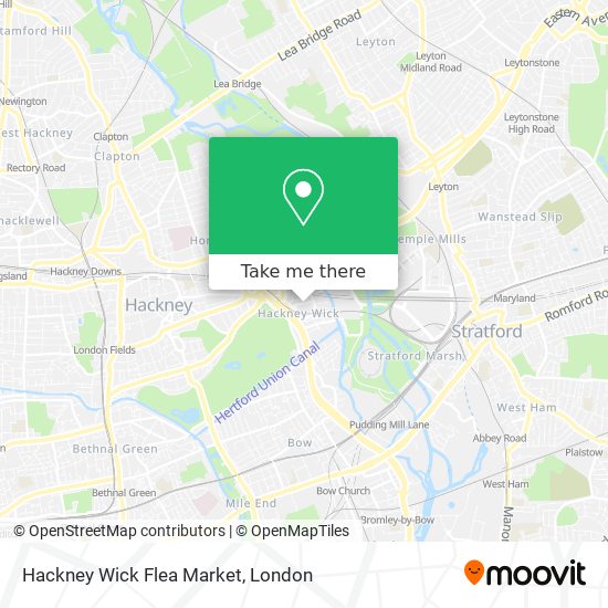 Hackney Wick Flea Market map