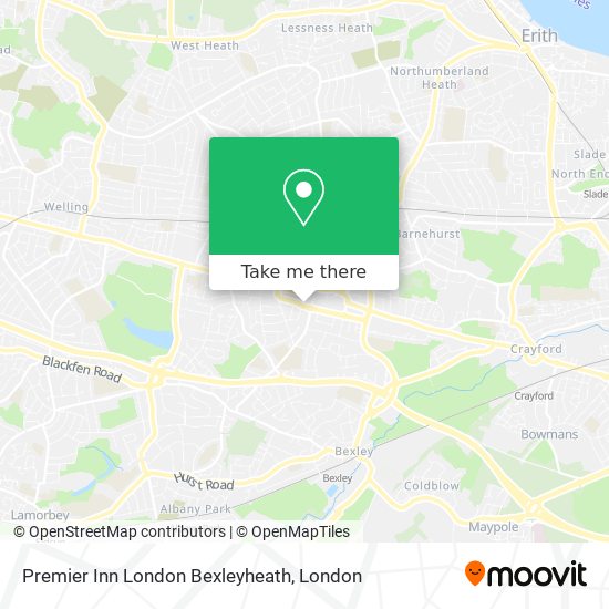 Premier Inn London Bexleyheath map