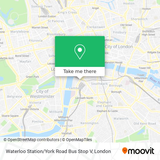 Waterloo Station / York Road Bus Stop V map