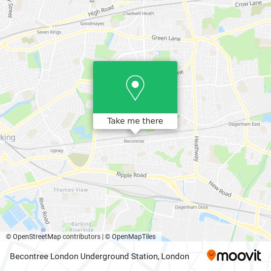Becontree London Underground Station map