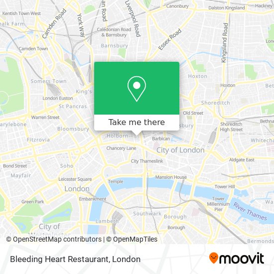Bleeding Heart Restaurant map