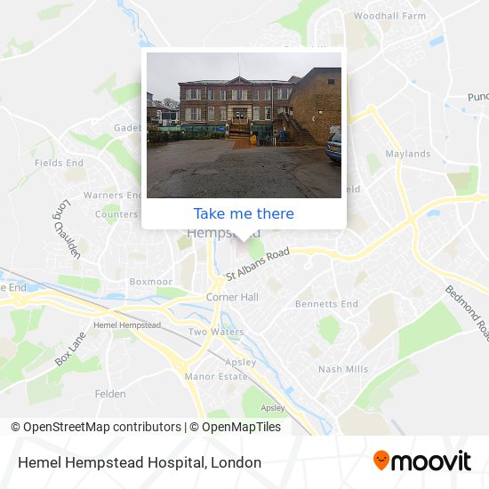 Hemel Hempstead Hospital map