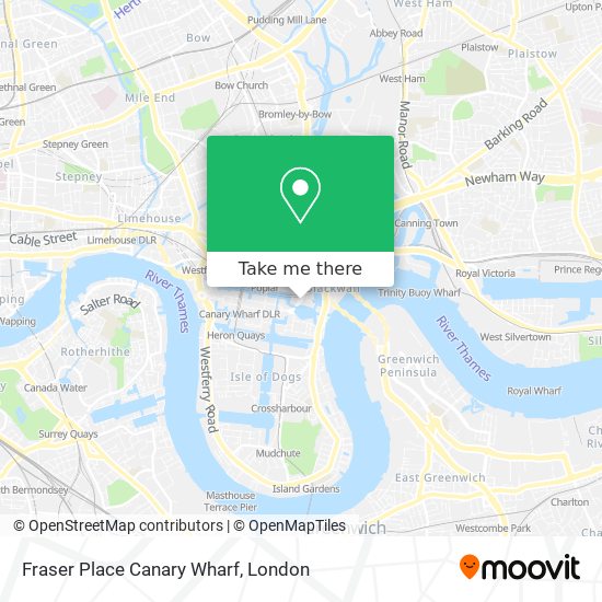 Fraser Place Canary Wharf map