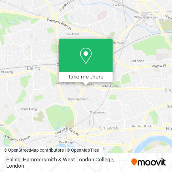 Ealing, Hammersmith & West London College map