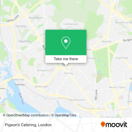 Pigeon's Catering map