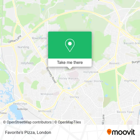Favorite's Pizza map