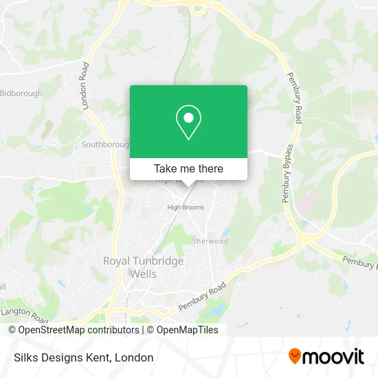 Silks Designs Kent map