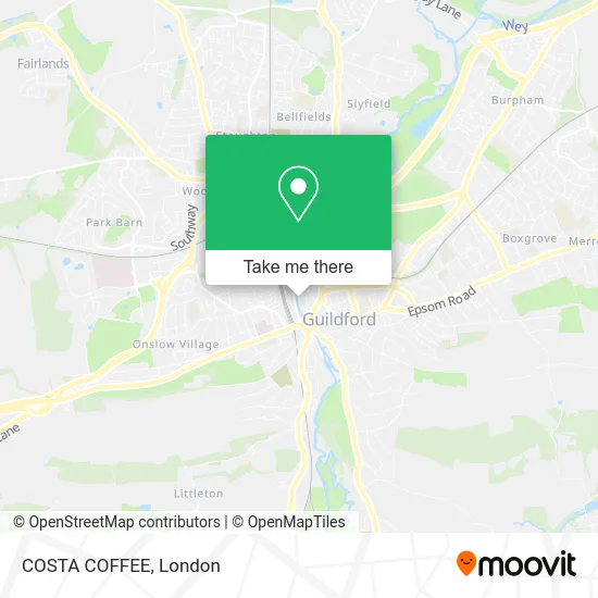 COSTA COFFEE map