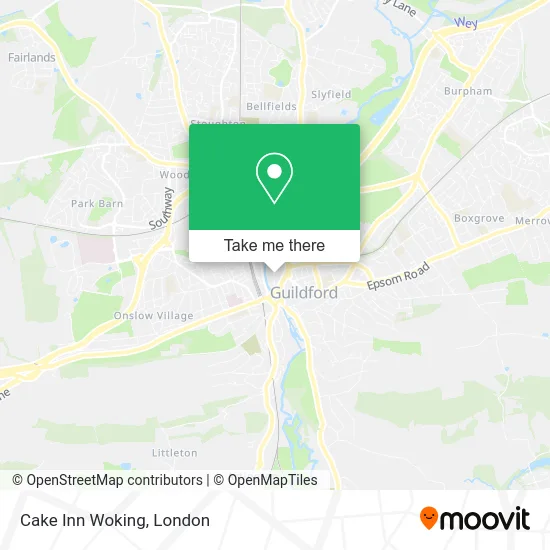 Cake Inn Woking map