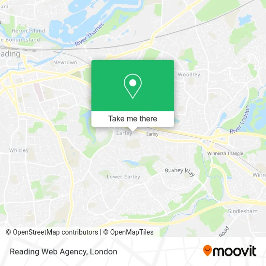 Reading Web Agency map