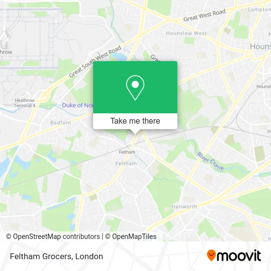 Feltham Grocers map