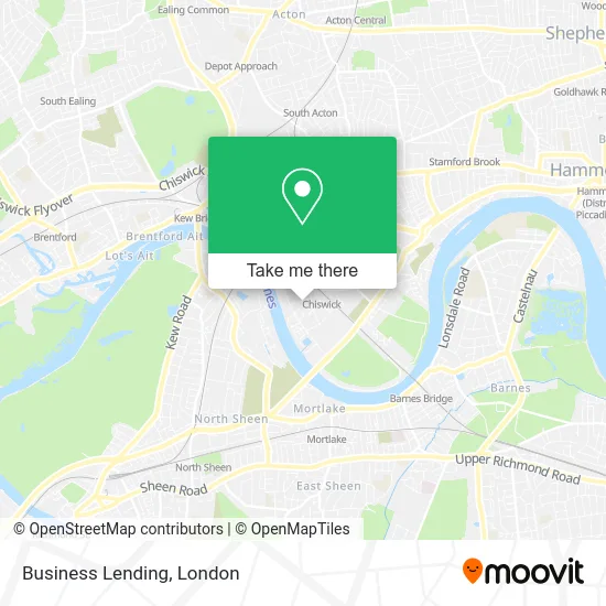 Business Lending map
