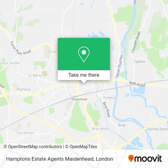How to get to Hamptons Estate Agents Maidenhead in Maindenhead by bus