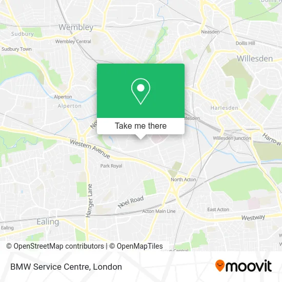 BMW Service Centre map