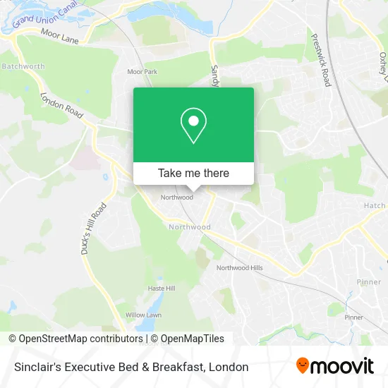 Sinclair's Executive Bed & Breakfast map