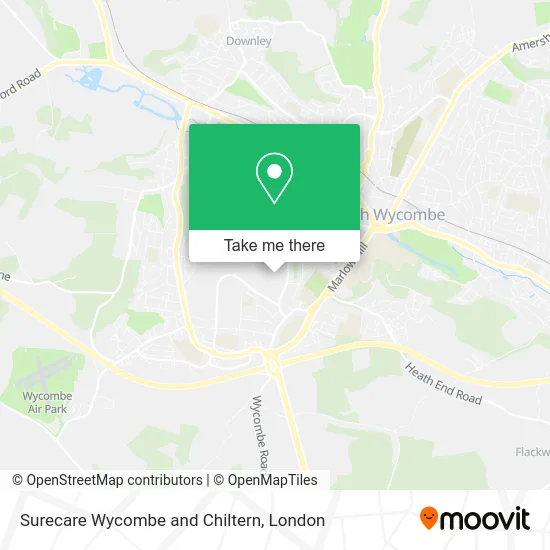 Surecare Wycombe and Chiltern map