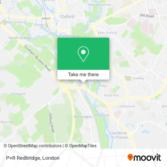 P+R Redbridge map