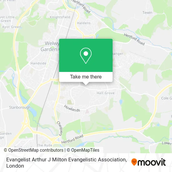 Evangelist Arthur J Milton Evangelistic Association map