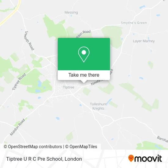 Tiptree U R C Pre School map