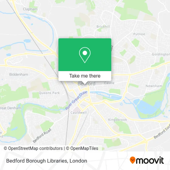 Bedford Borough Libraries map