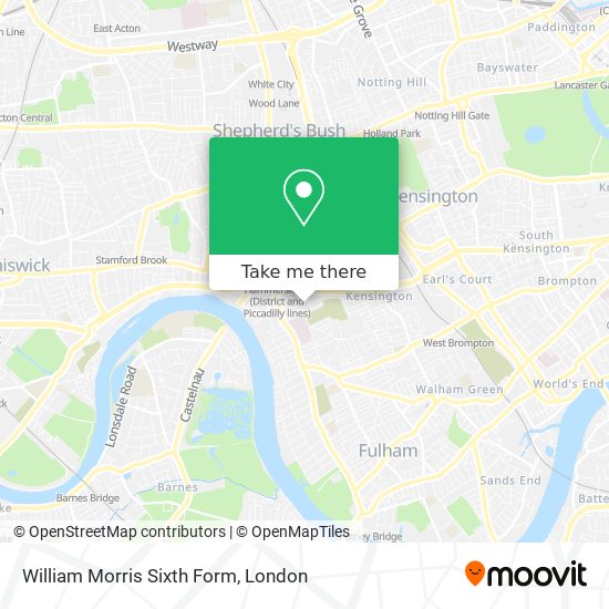 William Morris Sixth Form map
