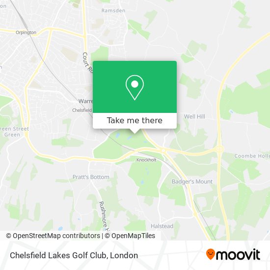 Chelsfield Lakes Golf Club map