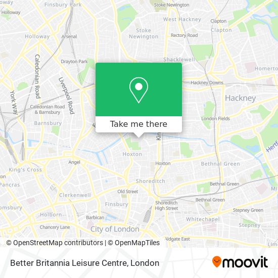 Better Britannia Leisure Centre map